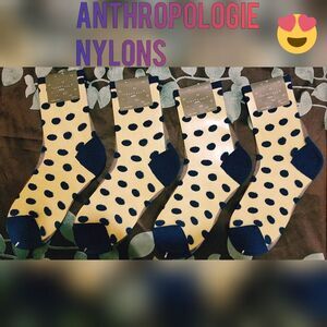 Anthropologie polka dot Nylons